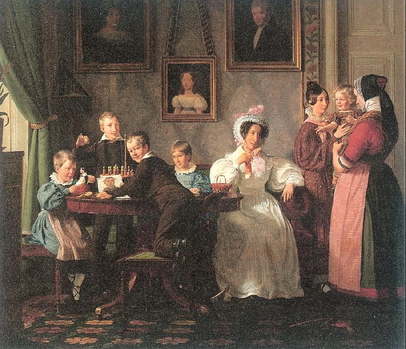 Marstrand, Wilhelm The Waagpetersen Family oil painting image